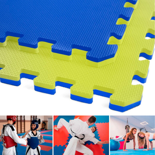 Pack De Tatami Reversible X 3 Unidades PK TATAMI 2 VERDES 1 AZUL