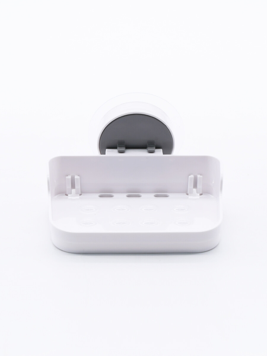 SOPORTE JABON CON VENTOSA - BLANCO 