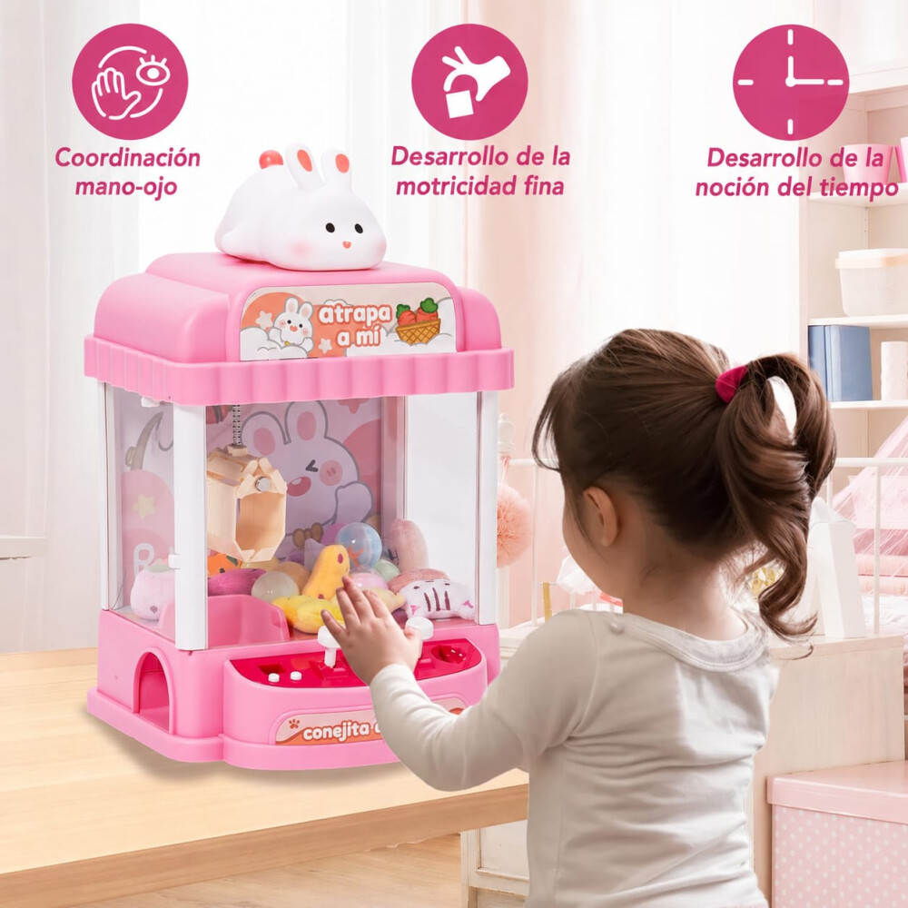 Mini máquina atrapa peluches con luz y sonido Mini máquina atrapa peluches con luz y sonido