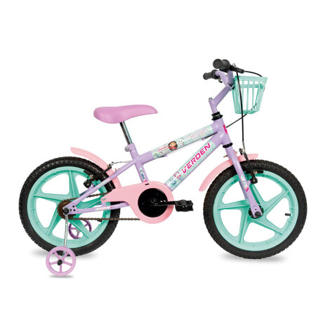 Bicicleta Verden Gabbys Dollhouse Infantil Rod 16 Lila