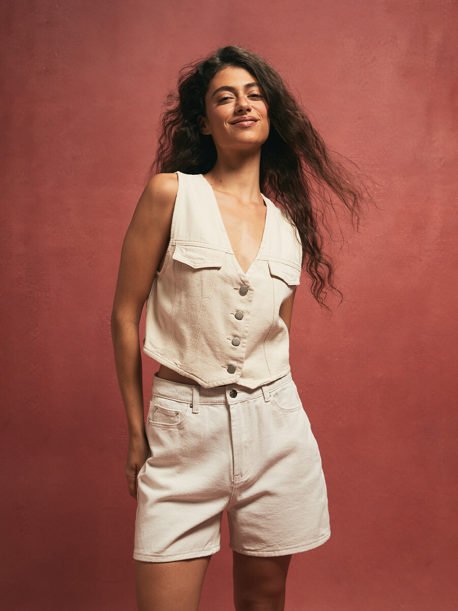 CHALECO FE - BEIGE CLARO 