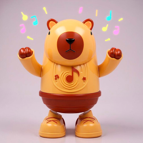 Capibara musical Bailarín con Rgb Movimiento interactivo Ax® Color Marrón