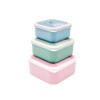 Set x3 tupper animales BUBA osito rosa