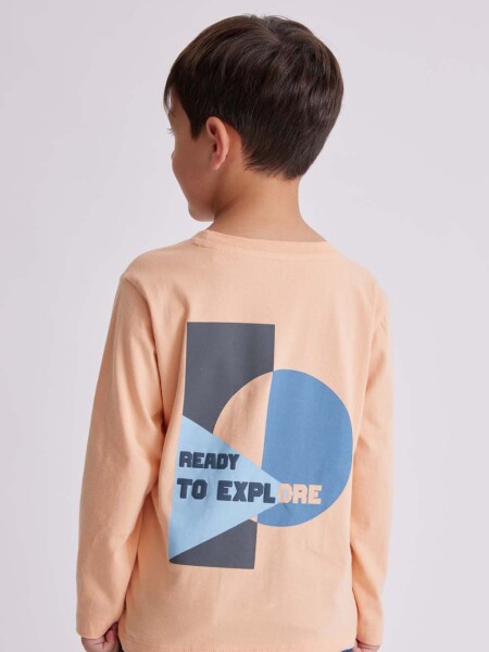 Remera manga larga Salmón