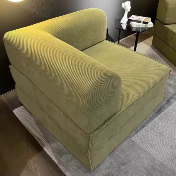 Sofá Sillón Cama ComboHome Teddy Premium 3 Cuerpos Corderoy Verde 1