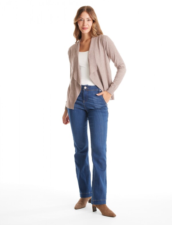 Cardigan Espalda Botones TOSTADO