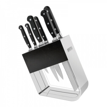 Juego de 6 Cuchillos con Taco Organizador 7 Piezas | Tramontina 24099/016 Century Juego de 6 Cuchillos con Taco Organizador 7 Piezas | Tramontina 24099/016 Century