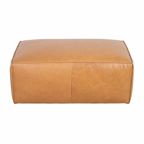 PUFF CUERO MARRON TUFA CAMEL