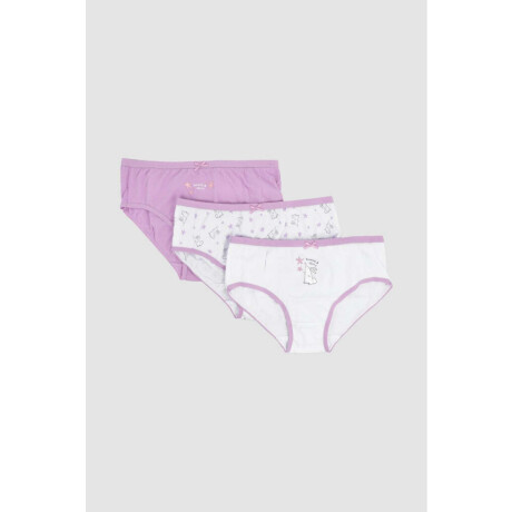 Pack x3 bombachas niña Red purple
