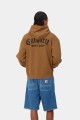 Hooded Onyx Script Sweat Marron