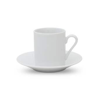 Set 6 tazas y plato cafe 90 ml ceramica blanca Selecta Set 6 tazas y plato cafe 90 ml ceramica blanca Selecta