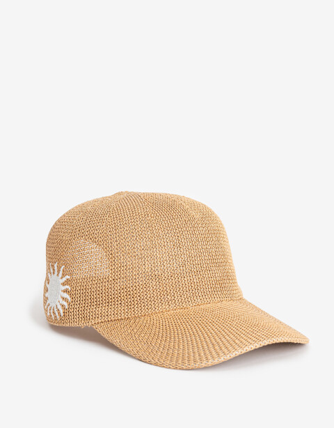Caps Playa Gorra Efecto Rafia - Blanco Crudo