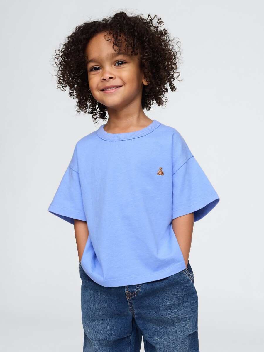 Remera Washed Toddler Niño - Shirting Blue 