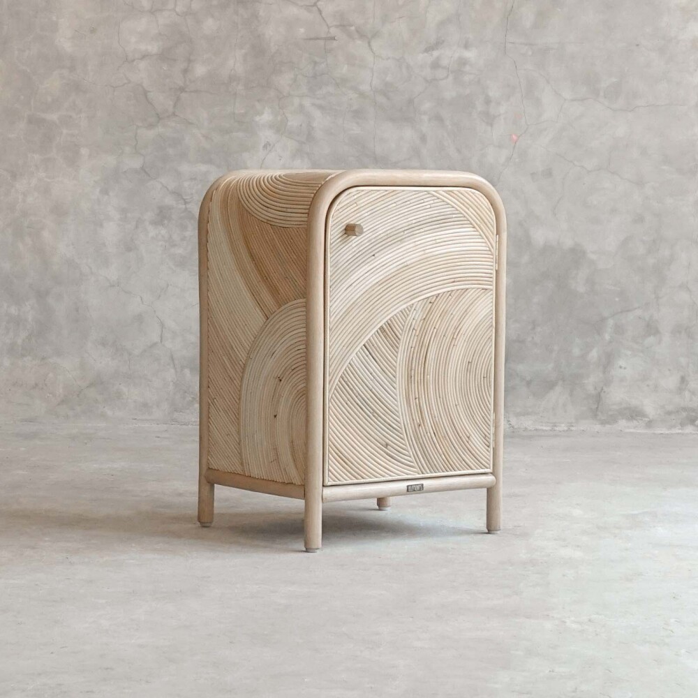 MESA DE LUZ RATTAN-Y-MADERA NATURAL-BEIGE TORONTO