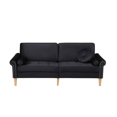 Sillón Sofá Florencia 3 cuerpos + Almohadones Negro