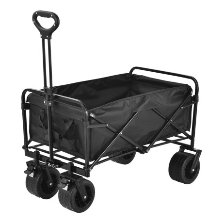 Carro Plegable Multiuso de Carga Hogar Camping Playa Jardín Negro
