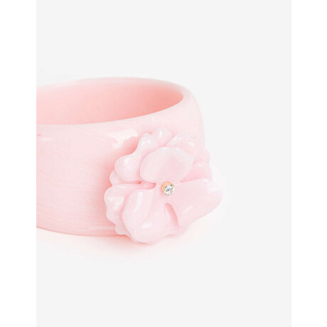 Brazalete Flor Resina Dorado