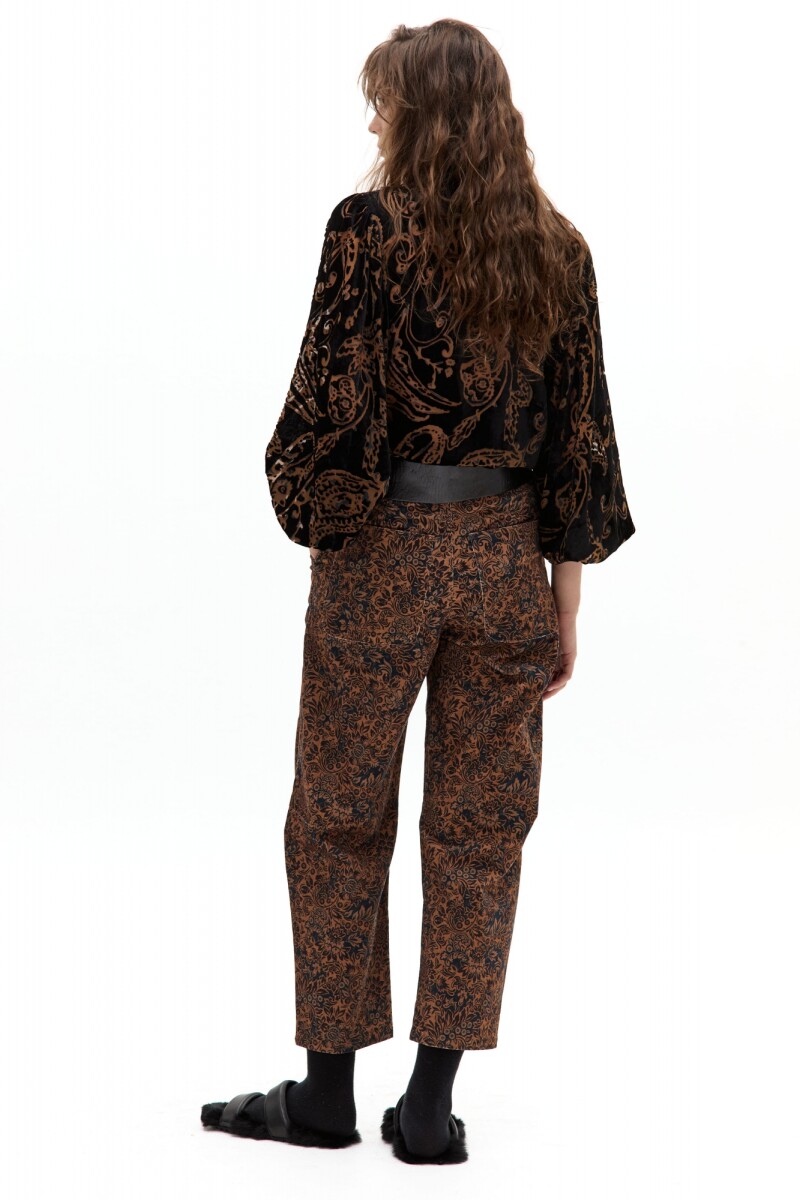 Camisa Claire en Terciopelo Pisley Velvet