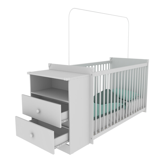 CUNA CON 2 CAJONES INFANTIL CUNA CON 2 CAJONES INFANTIL