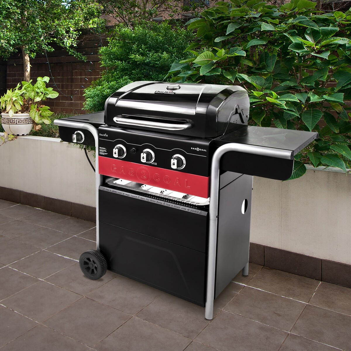 Char Broil Aceroinoxidable Gris Parrilla Barbacoa A Gas Y Carbon Char Broil Aceroinoxidable Gris Parrilla Barbacoa A Gas Y Carbon