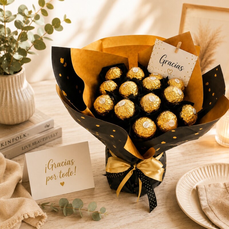 Bouquet de Ferrero Rocher para Agradecer 15 unidades
