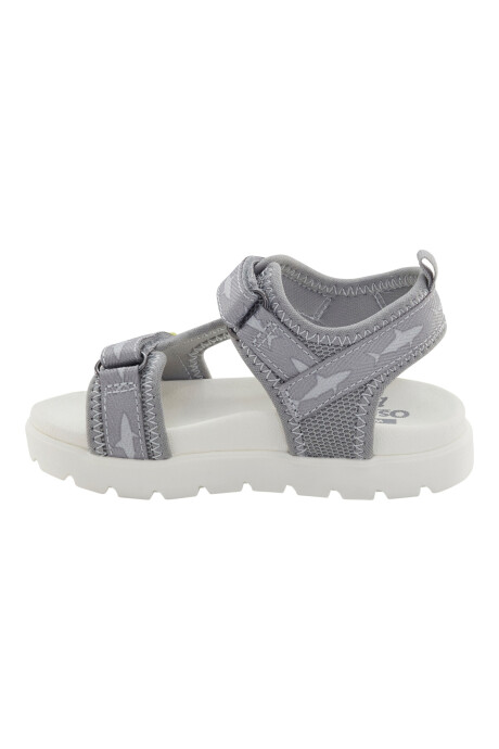 Sandalias casuales, diseño tiburón Sin color