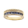 Anillo en oro amarillo 18k con brillantes y zafiros N8908 Anillo en oro amarillo 18k con brillantes y zafiros N8908