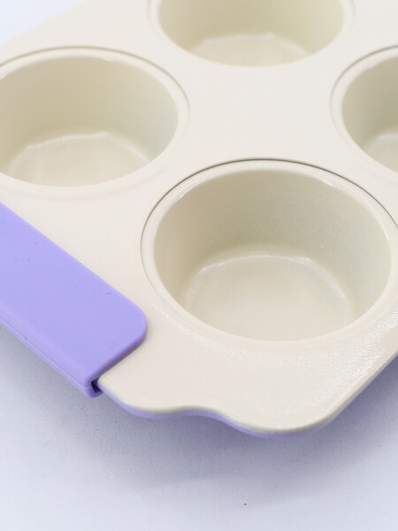 MOLDE PARA 6 CUPCAKES LILA