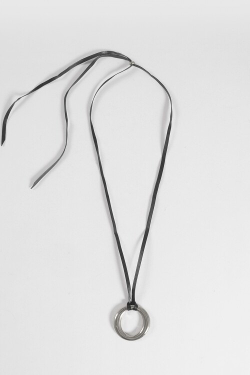 Collar cordón dije acero O plateado