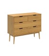 Comoda 4 Cajones Linea Nordica Roble