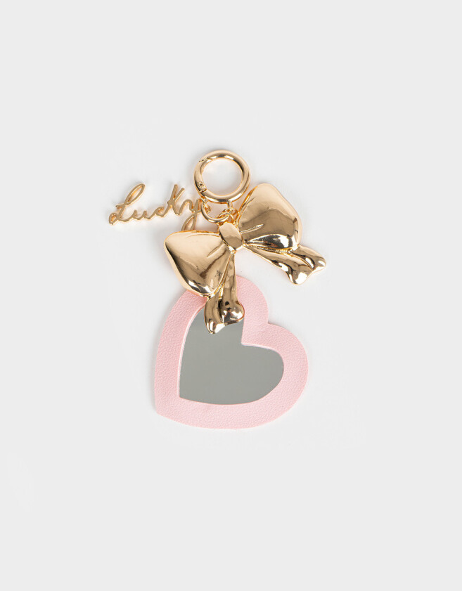 Llavero Metal Llavero Y Charm Multidijes Corazón - Dorado