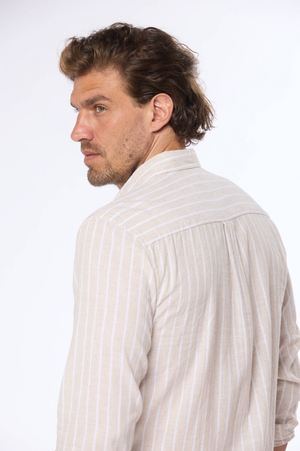 CAMISA DE LINO Beige