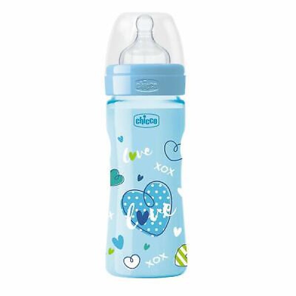 Biberon 250ml silicona benessere CHICCO celeste