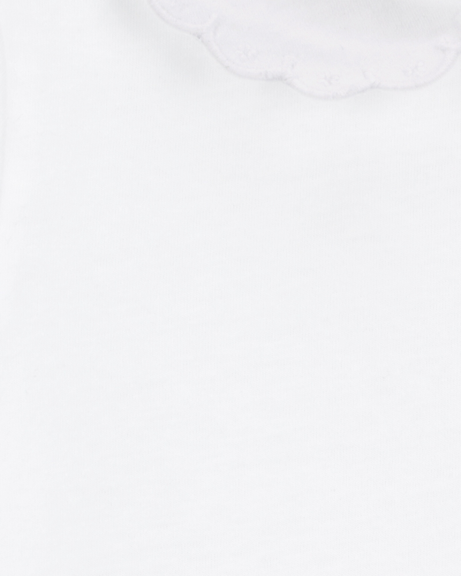 Blusa de algodón, con cuello mago festoneado, blanca. Talles 2-5T Blusa de algodón, con cuello mago festoneado, blanca. Talles 2-5T