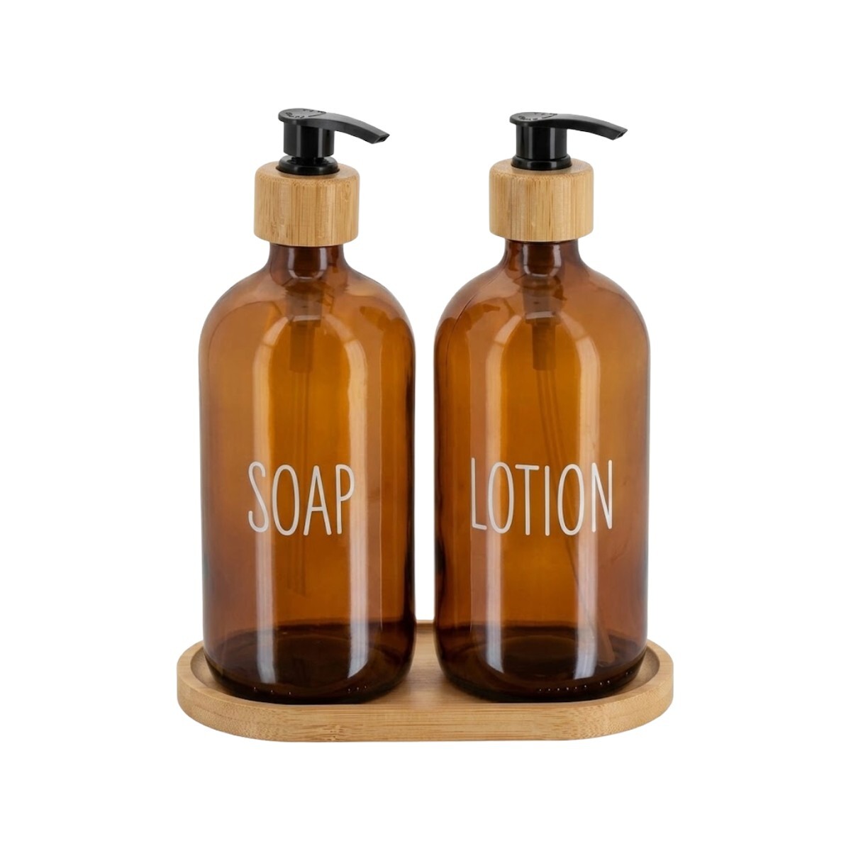 SET ACCES VIDRIO AMBAR 3PZAS P/BAÑO 
