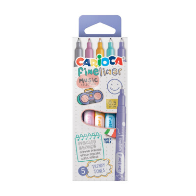 Marcadores Carioca Fineliner Music x5 Marcadores Carioca Fineliner Music x5