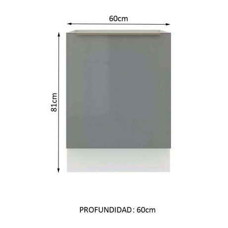 BAJO MESADA 60 CM MDP-Y-VIDRIO BLANCO LUX