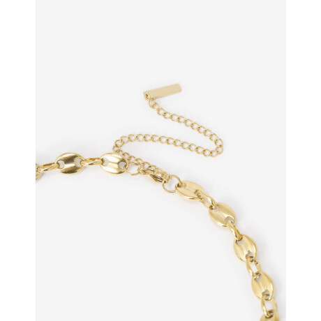 Collar Corto De Acero Dorado