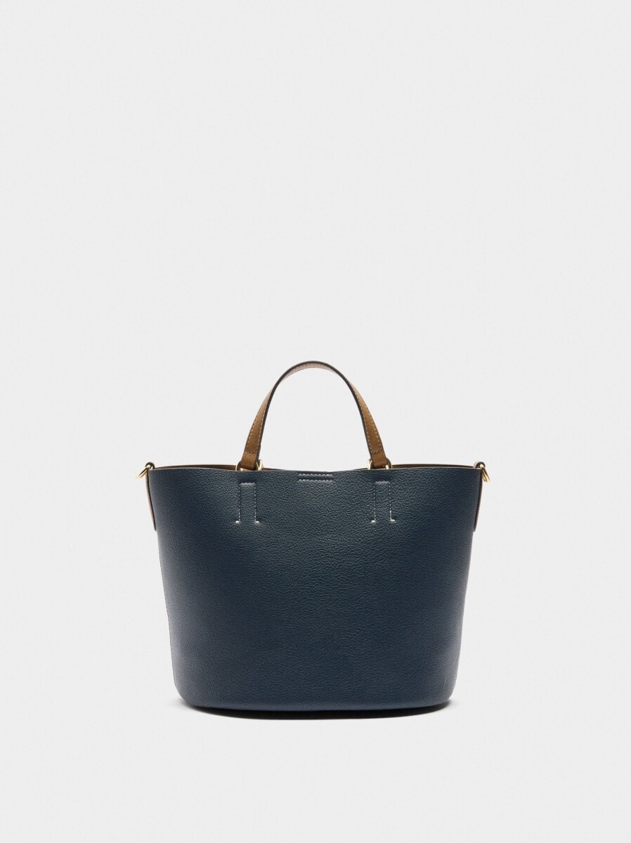 Bolso Tote Con Colgante - azul-marino 