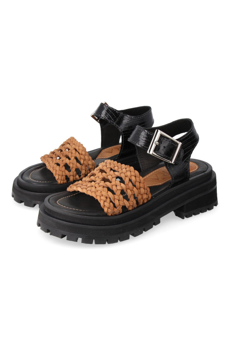 Sandalia Mentawai Camel/Negro