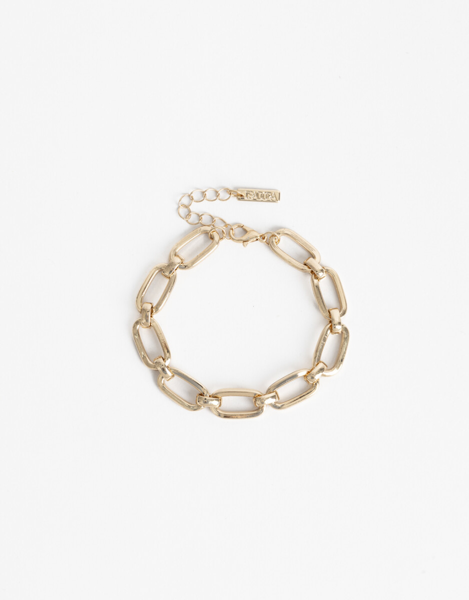 Pulsera Flexible Eslabones Dorados 