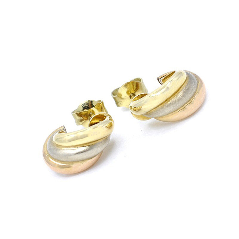 Caravanas En Oro 18K De 3 Colores Caravanas En Oro 18K De 3 Colores