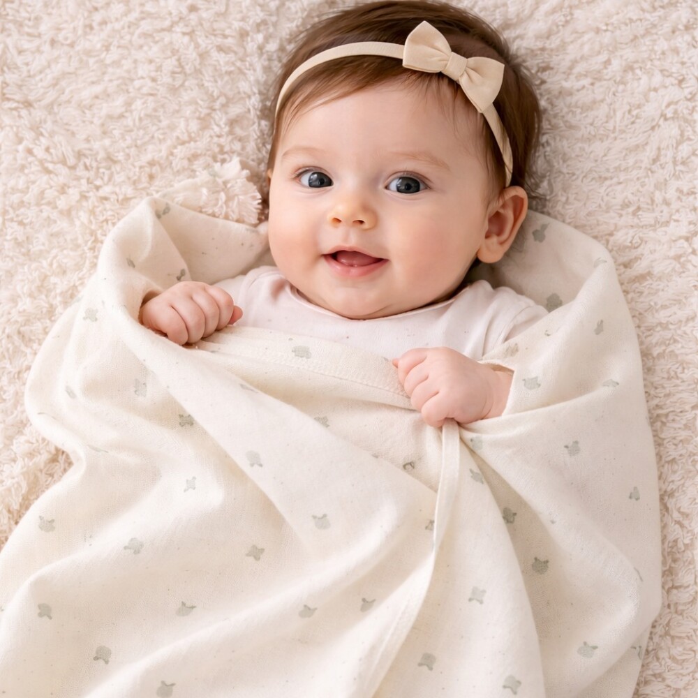 Pack x4 mantas recibidoras de algodón frutas Carters Pack x4 mantas recibidoras de algodón frutas Carters