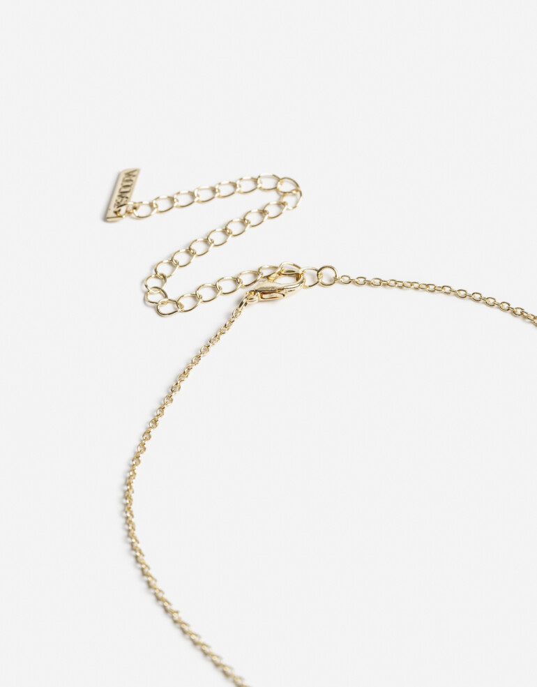 Cadena Corta con Dije Letras Cadena Con Dije Inicial L - Dorado
