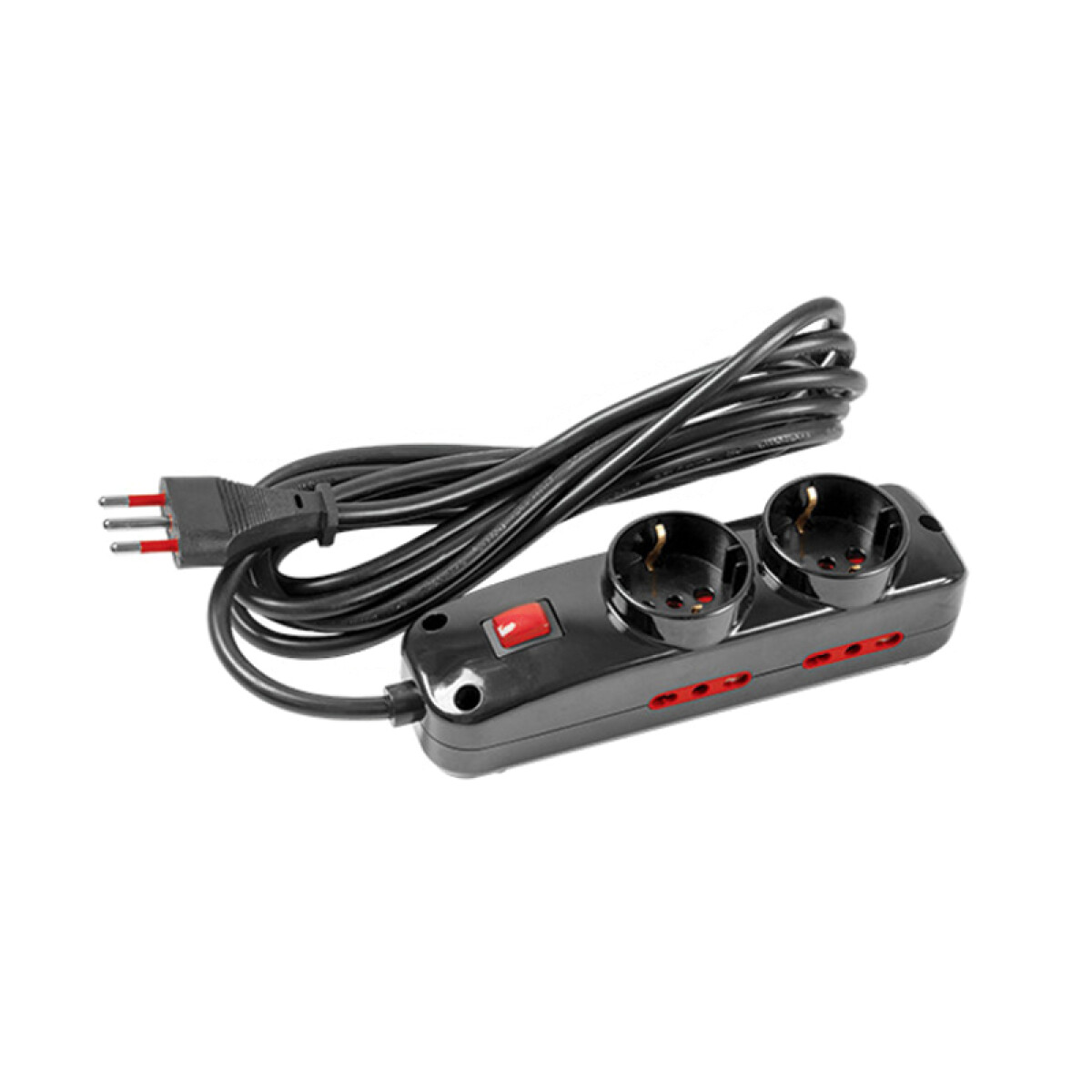 Alargue 3L c/2 sch. + 4 x 3L c/int. 3 mts. negro - E18256N 