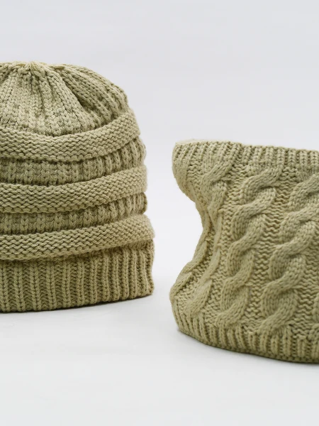 SET GORRO + CUELLO BABY BEIGE