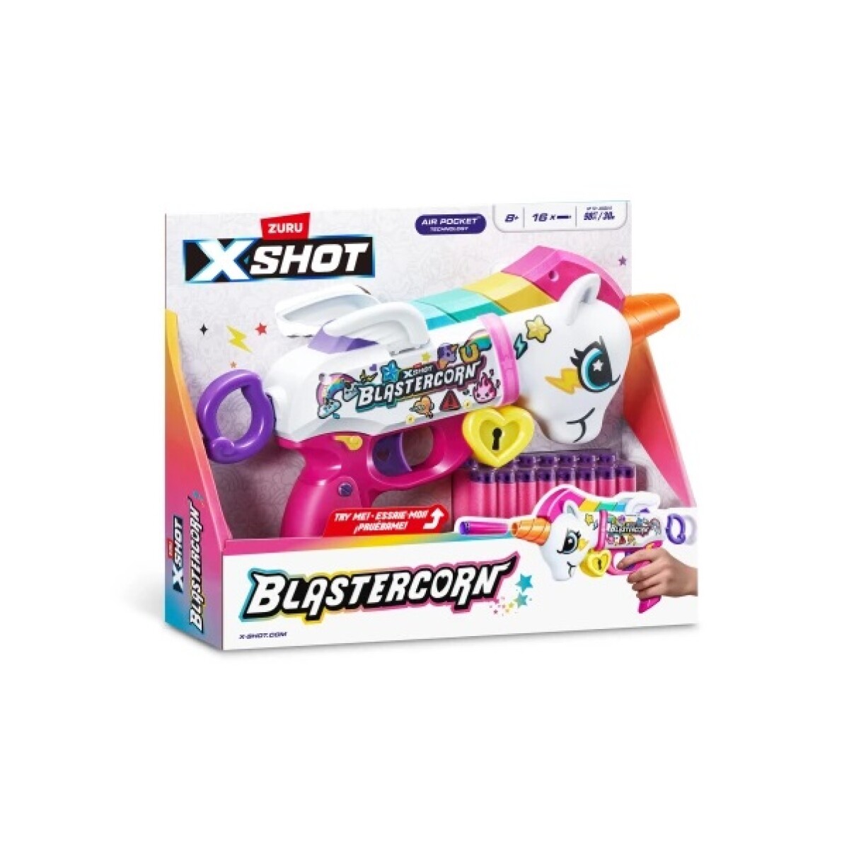 Pistola X-Shot Unicornio – 16 Dardos 