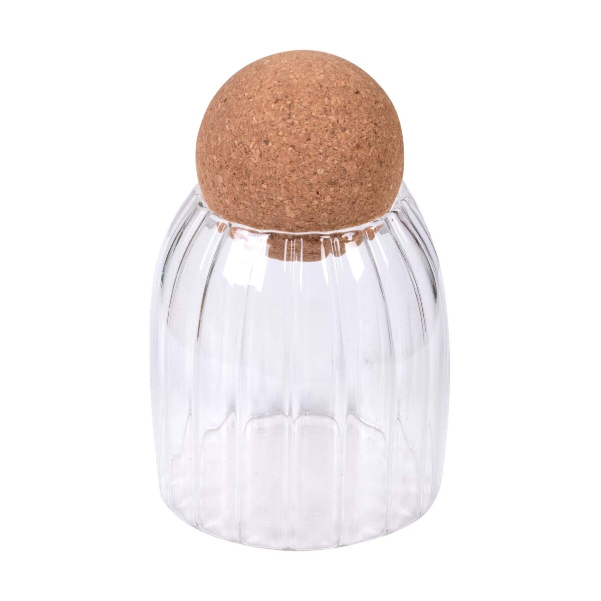 FRASCO ACANALADO - SMALL VIDRIO TRANSPARENTE BOBBIE 