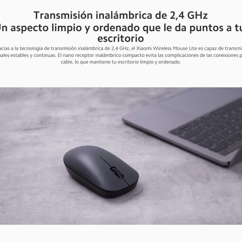 Xiaomi Wireless Mouse Lite: Ratón Inalámbrico Ergonómico con Alta Precisión y Conectividad de 2.4 GHz Xiaomi Wireless Mouse Lite: Ratón Inalámbrico Ergonómico con Alta Precisión y Conectividad de 2.4 GHz