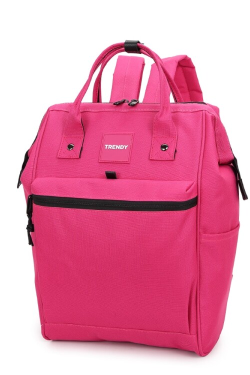Mochila boca de pez multicierres Fucsia